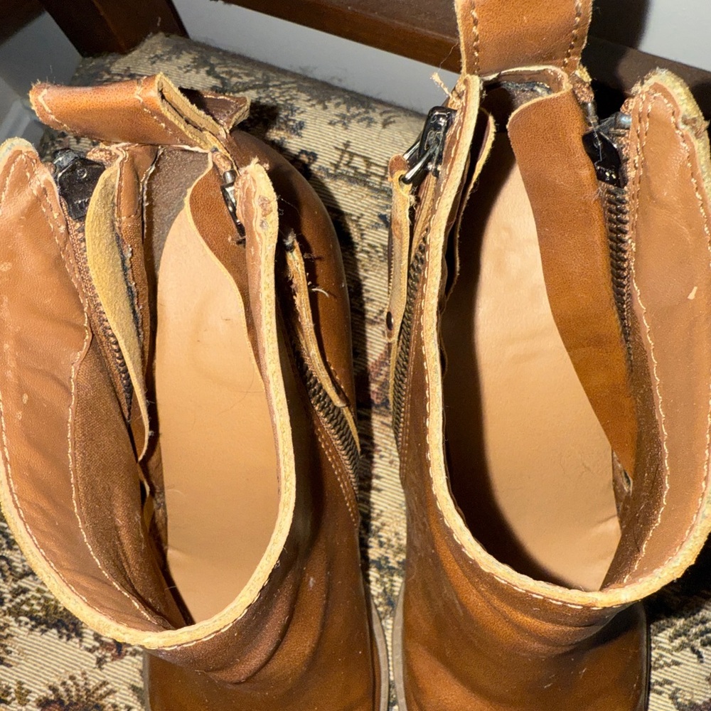 🤎 Dolce Vita “Jameson” Double Zip Booties | Cognac Brown | Size 8.5 - Picture 12 of 14